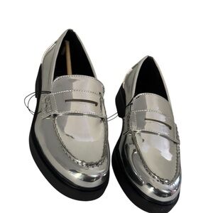 Worthington Metallic Silver Loafers